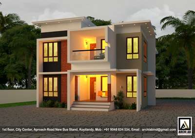 #exterior #elevation #3Delevation #modernhouses #contemporary #archlab_architects_engineers #keralahomedesignz
