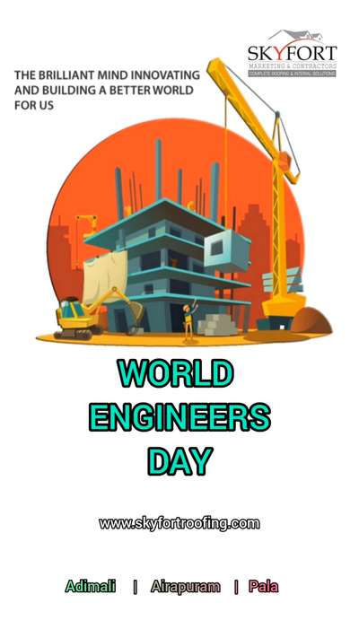 World Engineers Day ✨✌️

Contact :-
@skyfortroofing

🌏 www.skyfortroofing.com

📞98471 90501

 -94967 69501

  9072310416 (Office)

📩info@skyfortroofing.com

.
.
.
.
....

.
.
.
#roofing #rooftop #roofing contractor #roofingcompany #roofingservices #roofingsolutions #roofingkerala #ernakulam #kochi #perumbavoor #kerlaroof #keralaroofing #keralanewhome #newconstructionhomes #newconstruction #keralaconstruction #sky #Skyfort #skyfortroofing #allkerala #all #keraladelivery #alldelivery #engineering #engineer #engineers #happyengineersday #world #worldengineeringday