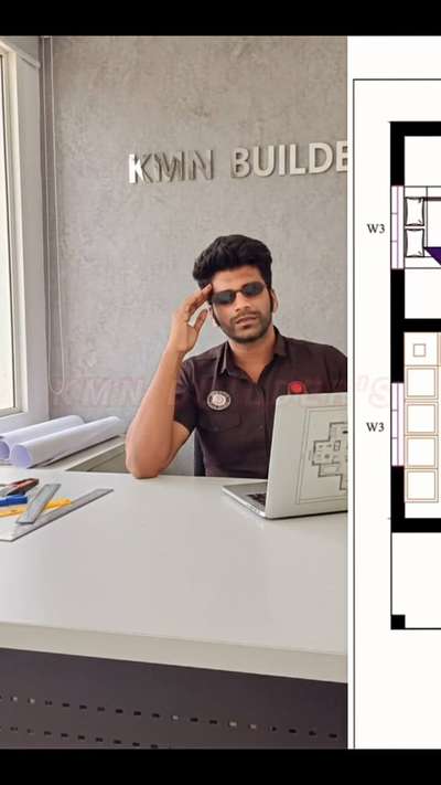 New work 2 bhk plan  Clint : suresh  #kmn_builders