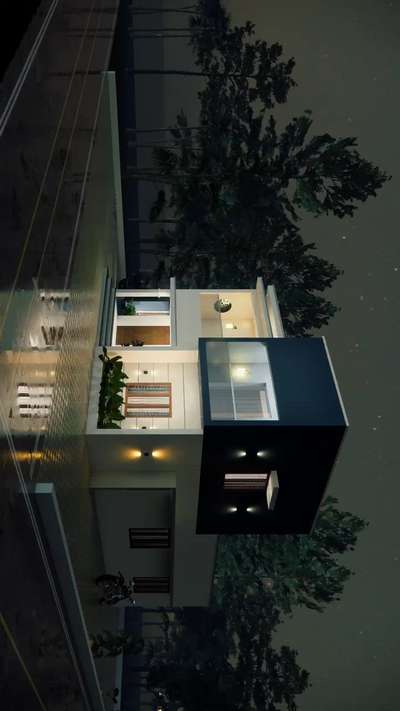 Night view.  #KeralaStyleHouse  #modernhome #rennovation