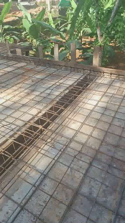 #Ground_floor #beam #slab  #shuttering_work #Completed and #progressing with #reinforcement_work @ #Kumplampoika #Pathanamthitta #site