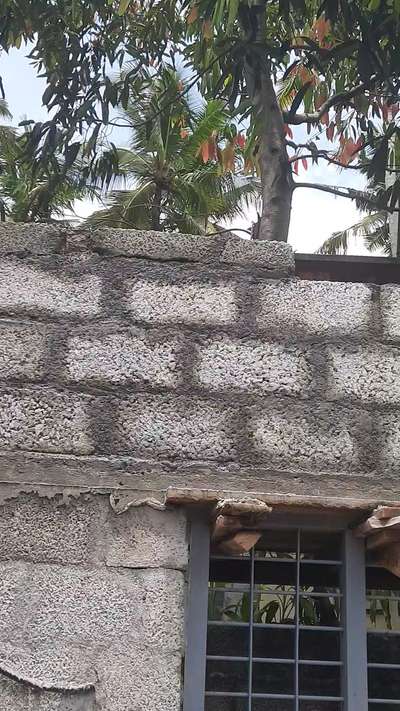 block work above lintel & shade for a residential building