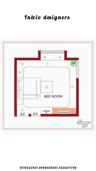 #iniziodesigners  #newbeginnings #floorplans #2bhk #3bhk #InteriorDesigner  #interiordesign #bedroom