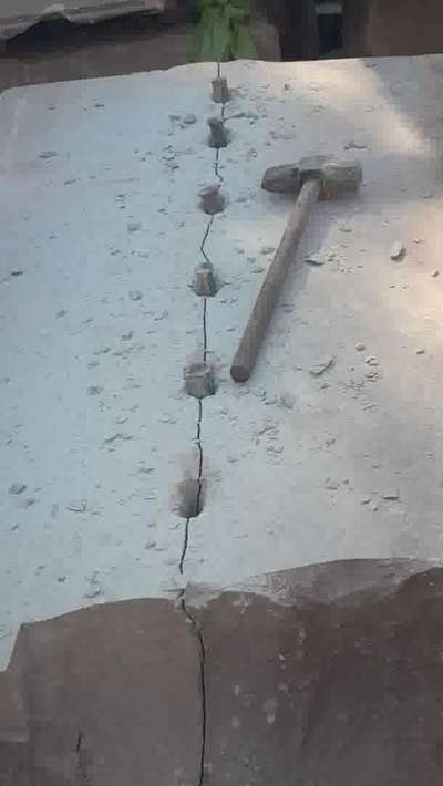 stone block cutting for temple
