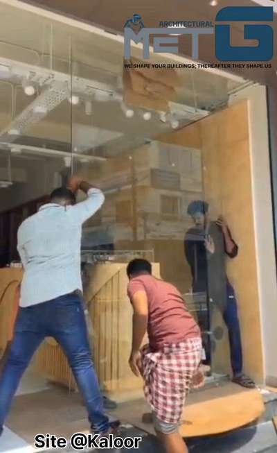 Our new site @Kaloor  #GlassDoors  #GlassBalconyRailing  #GlassHandRailStaircase  #Toughened_Glass  #glassdecors