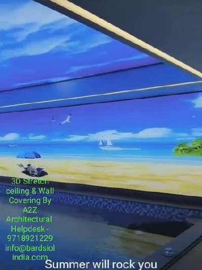 3D Stretch ceiling / Wall Covering Pan India   #Architect #CelingLights #bulding #vila #poolDesign