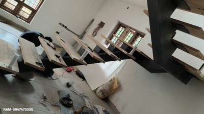 #fabricated staircase ms and wood  #