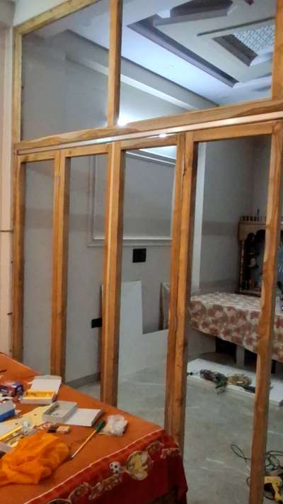 foldable door partition teakwood  #InteriorDesigner #fullinterior #furnitures #HomeDecor