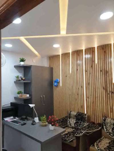 office interior  #InteriorDesigner  #Architectural&Interior  #woodenpaneling  #falseceiling_llighting