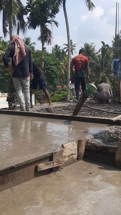 Ground floor roof concrete for a residential building