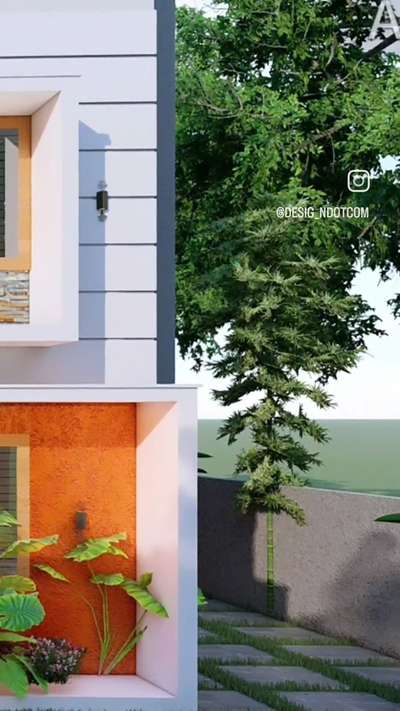 3d elevation 
 #ContemporaryHouse  #Simplestyle