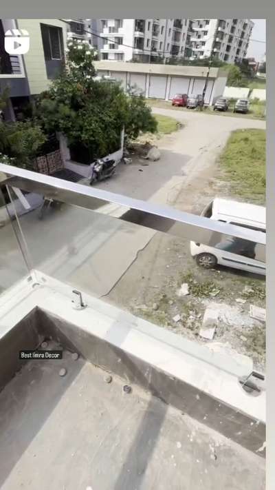 SS 304  #SS steel  #railing toughene glass #