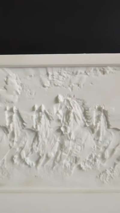 Corian solid surface seven horse running 3d effects