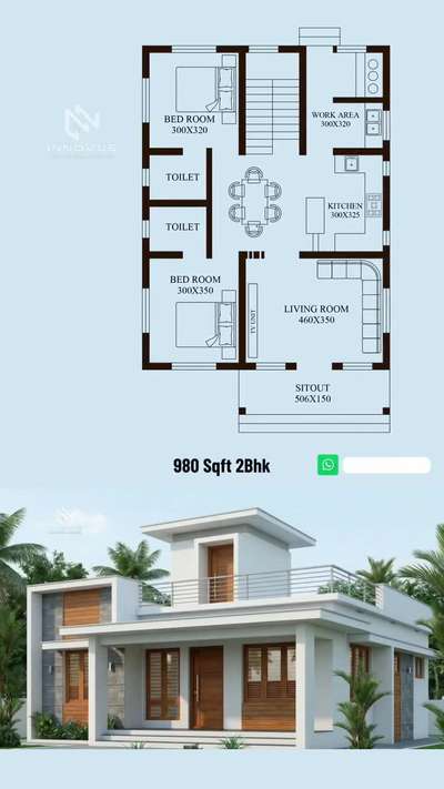 980 Sqft 2 Bhk
Budjet Home 

 #2BHKPlans #3Dexterior #ElevationHome #3delevations #keralastyle #FloorPlans #980sqft #budjecthomes #newhome  #keralarchitecture