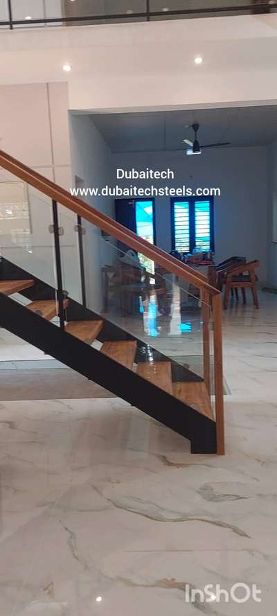 #metalstaircase 
budget friendly 
#glasshandraill