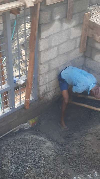 Lintel & Sun shade concrete for a residential building @ sreekariyam