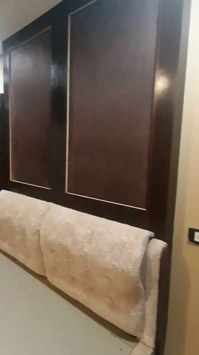 As an interior contractor, I recently completed a room using white glossy and walnut brown mica. The room features a sleek slider wardrobe, a luxurious king-size bed, and a compact TV unit. This combination creates a modern, elegant look with functional, high-quality furniture. Follow for more design inspiration and updates on our projects!