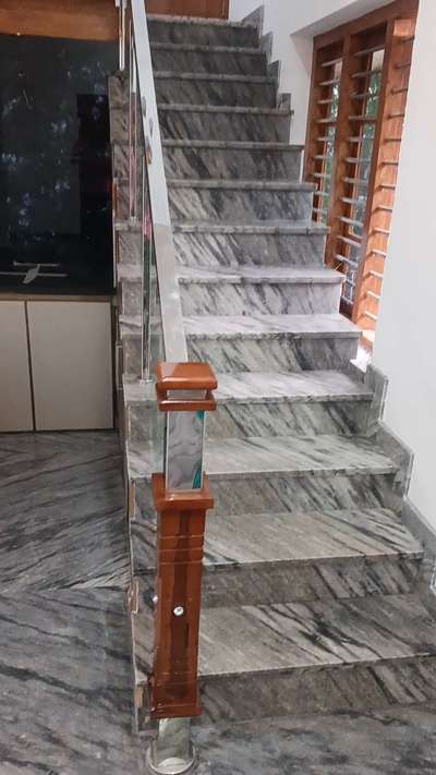 #marblefloor staircase #GlassHandRailStaircase 
#masterpiller wooden