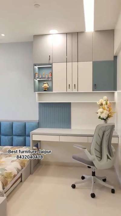 bedroom furniture design #child bedroom design #study table #modular furniture #architect Jaipur #interior designer Jaipur #carpenter Jaipur