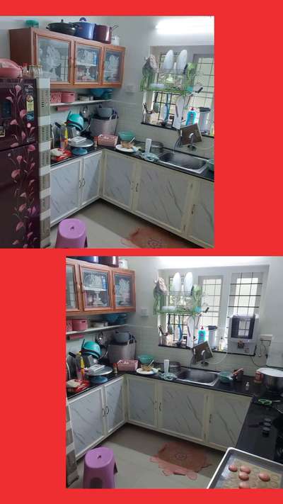 #beforeandafter #KitchenRenovation #homebakerkerala #modularkitchenkerala #ModularKitchen