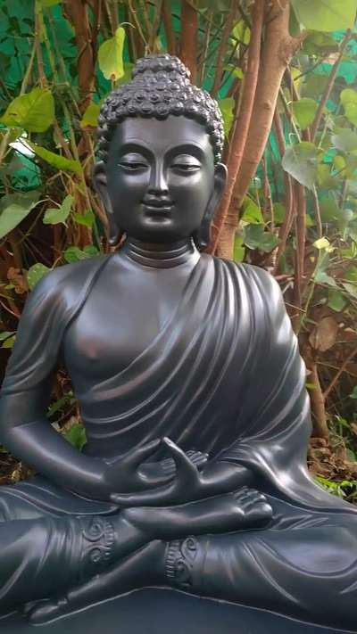 Beautiful handcrafted Buddha in Dhyana mudra . 2.5 feet tall. custom color options available. home delivered #buddhaart #buddhastatues #sculpture #gardensculpture #LandscapeGarden #Kollam