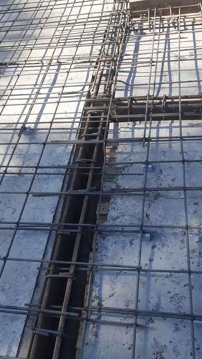 Rebar installation , first floor roof slab .