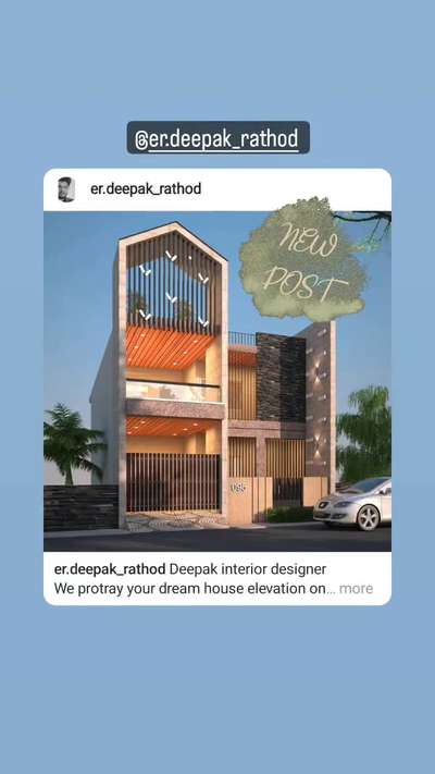 Deepak interior designer
We protray your dream house elevation on canvas in reality here is one such home designed and rendered by us get your home designed by us
Call or whatsapp us on +91-7617278230😀
3D ELEVATION
CONT 7617278230
#architectural #architecture #design #architect #architecturephotography #architecturelovers #interiordesign #architecturedesign #archilovers #art #interior #arquitectura #architects #archdaily #building #arch #hunter #designer #archidaily #d #photography #construction #architettura #archi #architecturestudent #architecturaldesign #architectureporn #homedecor #arquitetura #interiors ki