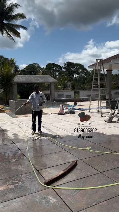 Pink granite stone work wayanad