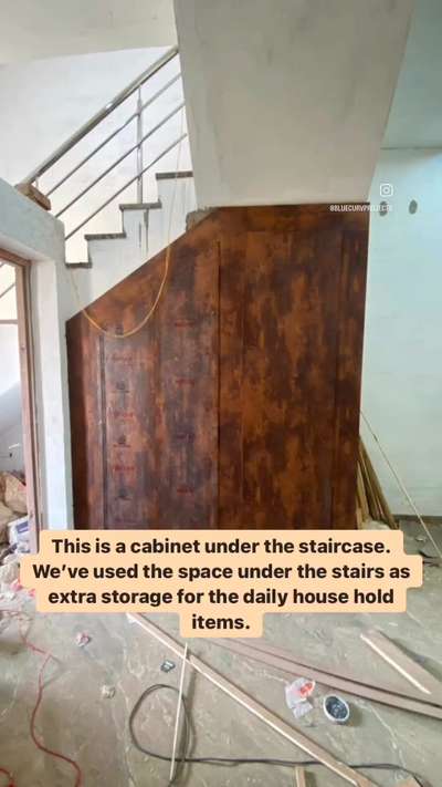 A common problem regarding the storage in residential projects , we’ve build a large storage for heavy items and considering durability of the storage we’ve build the storage under the stairs in brick partition and kota stone as the’re very easy to maintain and finished the storage in wooden doors & frame along with laminate to give it aesthetic look.
-
-
- ⚠️ FOLLOW FOR MORE ⚠️
- ⚠️ @bluecurvprojects ⚠️
- ⚠️ @bluecurvprojects ⚠️
-
- 
  #interior  #InteriorDesigner  #LivingRoomInspiration  #Architectural&Interior  #interiorcontractors  #interiordesigers  #LUXURY_INTERIOR  #interiorpainting