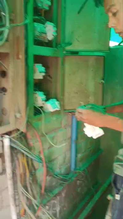 Fixing of MCB in main Panel Board.