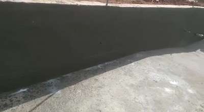 Swimming pool water proofing using elastomeric water proofing compounds.