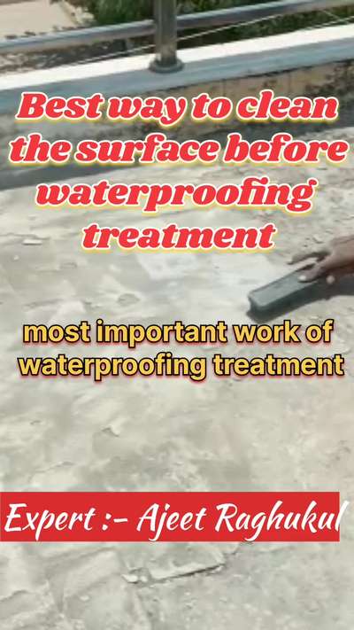 best way to clean the surface before waterproof treatment | वाटर प्रूफिंग का सबसे महत्वपूर्ण कार्य
#waterproofing
#constructions
#waterproofingcontractors 
#waterproofingservices 
#waterproofingexperts