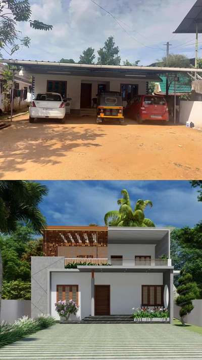 From old to outstanding A complete home transformation in progress

Client - Fazil Location - Karimannoor, Thodupuzha
 #HouseConstruction #HouseRenovation #remodeling #KeralaStyleHouse #hiluxbuilders