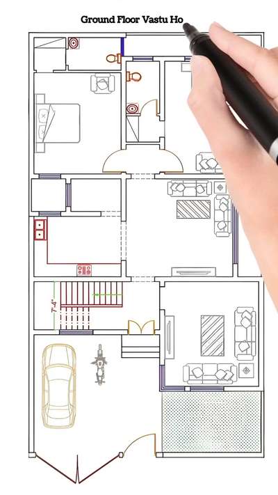 Ground Floor Plan | 2 BHK House Plan | 35X65 Size Plan With Parking 🏠 #architecturalplan #floorplan #architecturalplan #floorplan #vastu #farmhouse #siteplan #architecturalplan #floorplan #vastufloorplan #reelinstagram #reelsinstagram #reelkarofeelkaro #reelinstagram #architectplan #architecturalhouseplans #Architecture #architecturalplan #architecturedesign #architecture #explorepage #floorplans #instagood #interiordesignideas #Interior #interiordesign #interiordesign #designroom #designhouse #construction #insta #instagood #instadaily #instamood #interiordesignideas