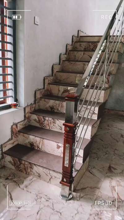 stainless steel staircase and sitout balcony  # stainless steel #StaircaseDesigns