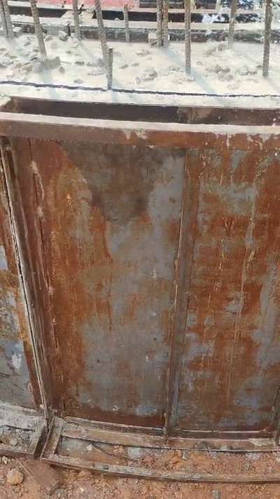 biogas plant wall, curing is progressing