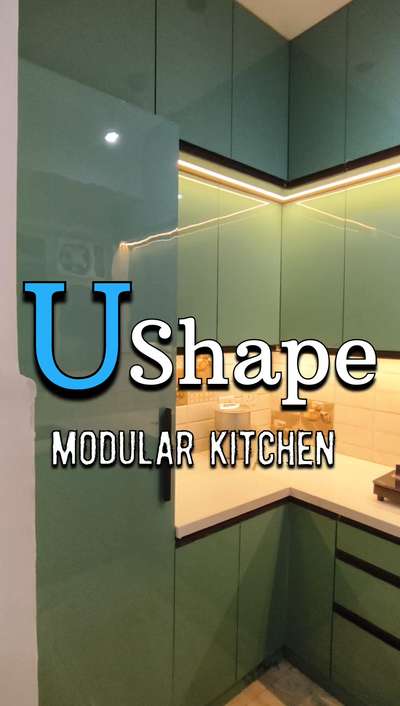U shape Modular kitchen  #ModularKitchen  #ushapekitchen  #KitchenIdeas  #kitchendesign