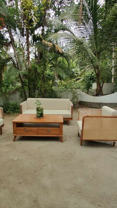 Teak wood sofa set with Cane work custom made  #teakwoodsofa #furniture #Sofas  #teak #wood