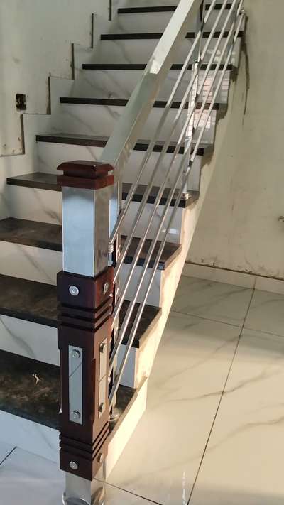 stainless steel handrails  #SteelStaircase