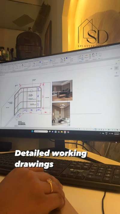 INTERIOR DESIGN PROCESS 

STEP-3 
Material selection and 2D working drawings. 

  #InteriorDesigner #autocad #homeinteriordesign #drawingroom #wallpannel #LUXURY_INTERIOR #LivingroomDesigns