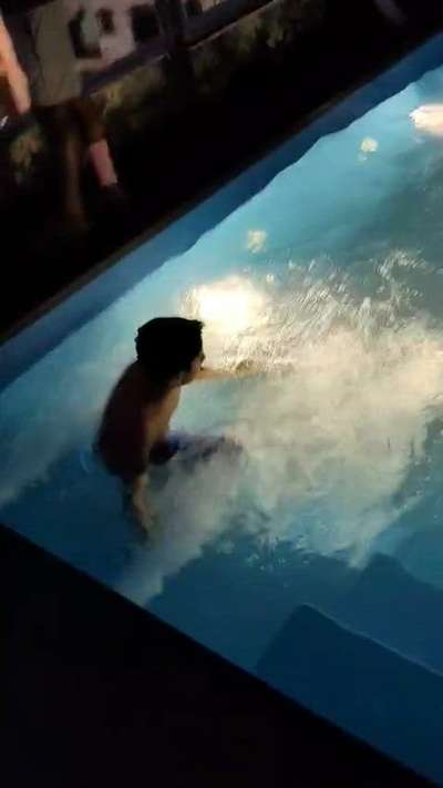 FRP Rooftop Swimming Pool with Standalone Filter Plant with 2 Seater Jacuzzi Nozzle Pool size 7.5x15x4.5