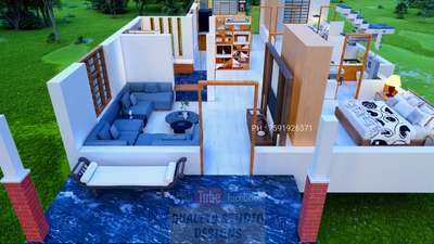 3D plan kerala style with pooja unit #Poojaroom #3DPlans #exteriordesigns #3d #poojaunit