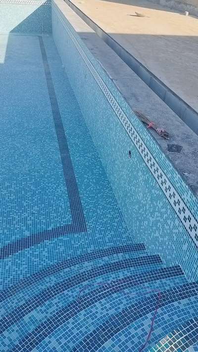 swimming pool tiling work.... #swimmingpoolbuilders #swimmingpool