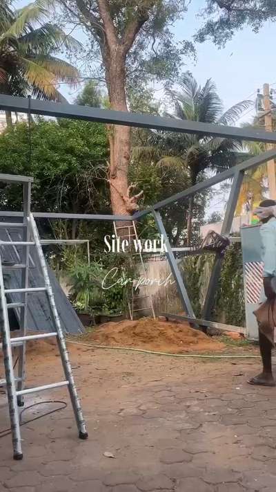 Car porch work 

 #Weldingwork #acp_cladding #without #Contractor