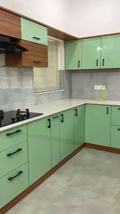 Pocket Friendly Modular Kitchen Works.  #ModularKitchen  #KitchenIdeas  #green  #Kottayam  #designtree  #affordable  #pocket_friendly_packages
