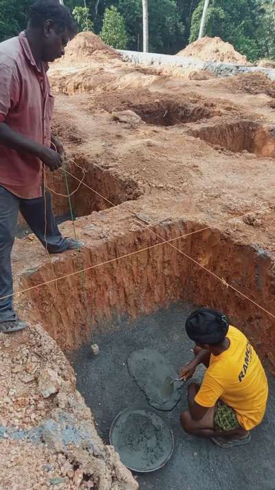 column marking  #foundation #labor #Architect