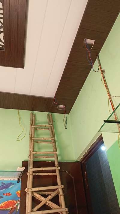 how to installation 💯 pvc wall panelling 🔥 with false ceiling design  #