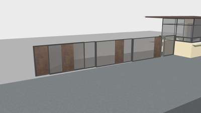 4 panelled sliding gates 3d modelling