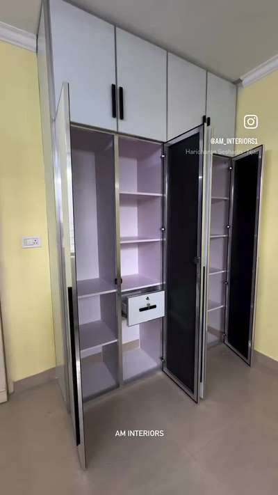 Aluminium wardrobe Thrissur  #WardrobeIdeas  #WardrobeDesigns  #4DoorWardrobe  #KeralaStyleHouse