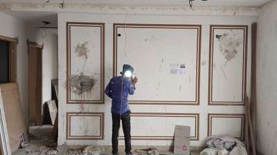mmd shadab paint contractor | before & after molding wall design | #koloviral #mmdshadab  #InteriorDesigner